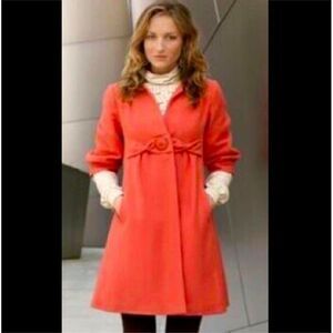 Anthropologie Red Coat